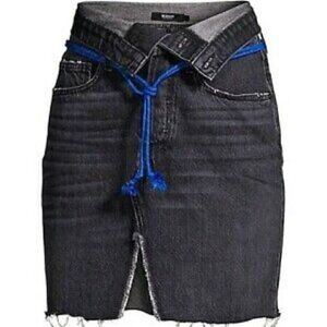 Hudson Sloane Foldover Cord Waist Denim Skirt